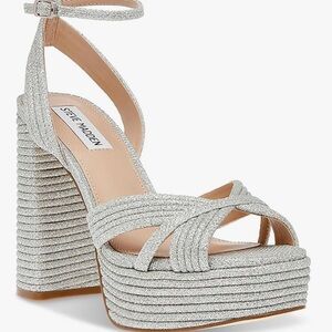 Steve Madden Silver Women's Platform Heels